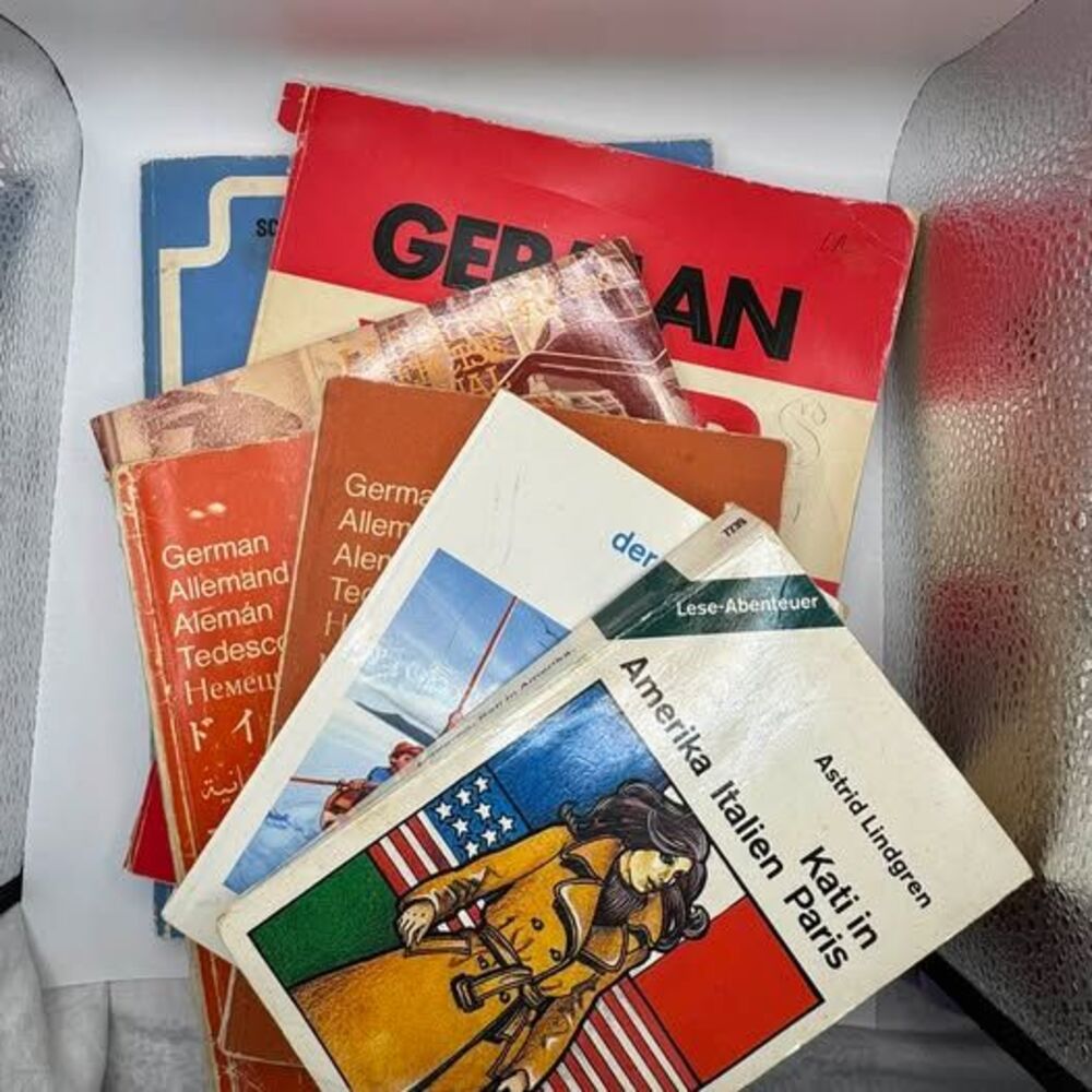 6 Vintage German Language Learning Book Bundle